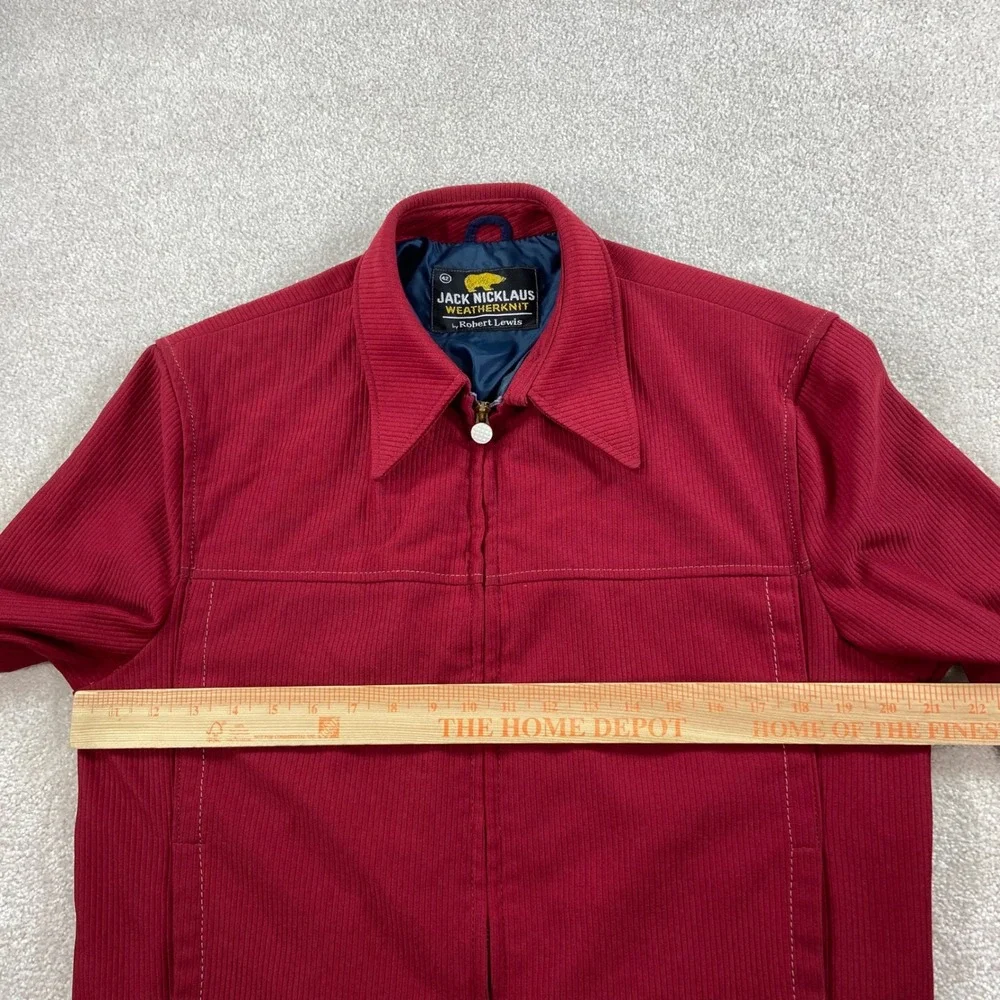 Jack Nicklaus Jacket Mens 42 Red Vintage 70s Weatherknit Robert Lewis Golf Coat